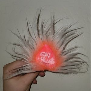 Pink velvet kritterklips cat ears (kritter clips)